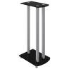 Speaker Stands 2pcs Black&Silver - Durable Glass Design