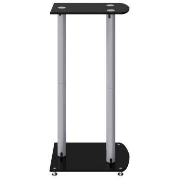 Speaker Stands 2pcs Black&Silver - Durable Glass Design