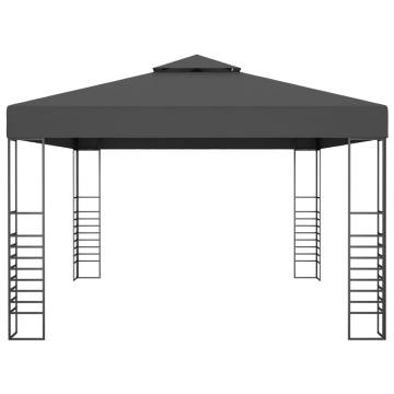 Gazebo with LED String Lights 3x4m Anthracite - Hipomarket