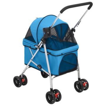 Folding Dog Stroller Blue - Comfortable & Portable | Hipo Market