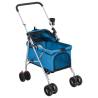 Folding Dog Stroller Blue - Comfortable & Portable | Hipo Market