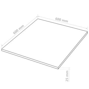 4 pcs MDF Sheets 60x60 cm 25 mm - Durable & Versatile