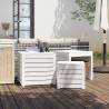 3 Piece Garden Box Set - White Solid Pine Wood Storage