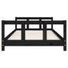 Kids Bed Frame Black 90x190 cm Solid Pine Wood | HipoMarket