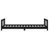 Kids Bed Frame Black 90x190 cm Solid Pine Wood | HipoMarket