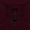 Double Parasol with Steel Pole - Bordeaux Red | Hipo Market