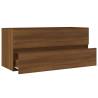 Brown Oak Sink Cabinet - 100x38.5x45 cm Engineered Wood