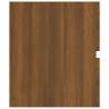 Brown Oak Sink Cabinet - 100x38.5x45 cm Engineered Wood