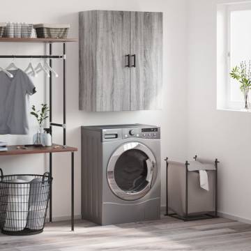 Wall Mounted Cabinet Grey Sonoma - Stylish Storage Solution