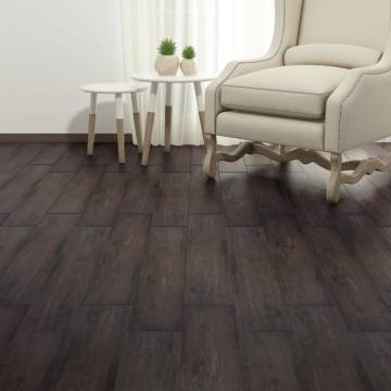 Self-Adhesive PVC Flooring Planks - Dark Brown 5.21 m²