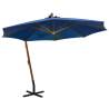 Hanging Parasol with Pole Azure Blue 3.5x2.9 m Solid Fir Wood Colour azure blue Size 3.5 x 2.9 m Quantity in Package 1 