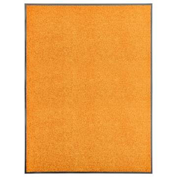 Doormat Washable Orange 90x120 cm | Durable & Non-Slip