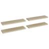 Floating Wall Shelves Set | Oak MDF | Easy Installation - HipoMarket