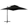 Cantilever Umbrella with Double Top 250x250 cm Black Colour black Quantity in Package 1 