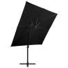 Cantilever Umbrella Double Top 250x250 cm Black | Hipo Market