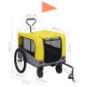 2-in-1 Pet Bike Trailer & Jogging Stroller - Yellow & Grey