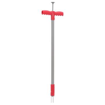 Weed Remover Red & Grey - Durable Steel Tool | Hipomarket