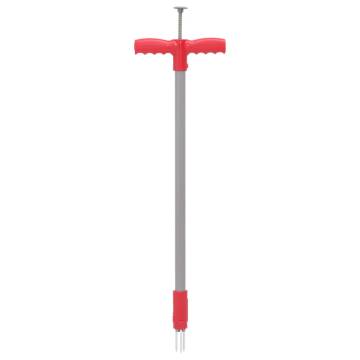 Weed Remover Red & Grey - Durable Steel Tool | Hipomarket