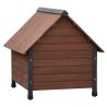 @Pet Dog House with Plastic Flaps - Rustique Brown, 102x82x87 cm