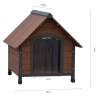 @Pet Dog House with Plastic Flaps - Rustique Brown, 102x82x87 cm