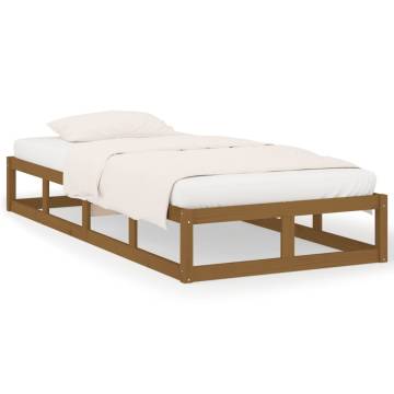 Honey Brown Solid Wood Bed Frame 100x200 cm | Hipo Market