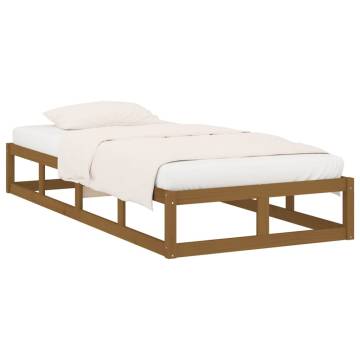 Honey Brown Solid Wood Bed Frame 100x200 cm | Hipo Market