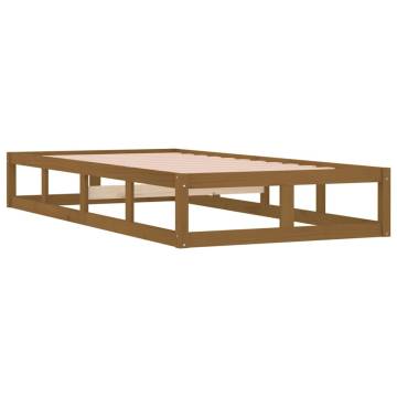 Honey Brown Solid Wood Bed Frame 100x200 cm | Hipo Market