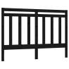 Stylish Black Pine Bed Headboard - 156x4x100 cm