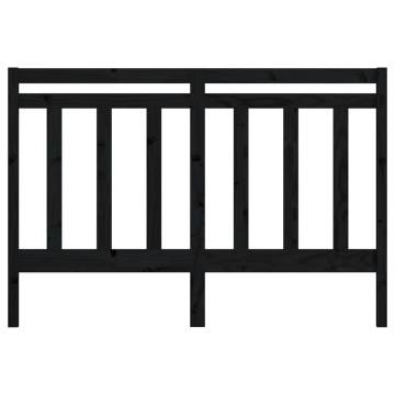 Stylish Black Pine Bed Headboard - 156x4x100 cm