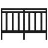 Stylish Black Pine Bed Headboard - 156x4x100 cm