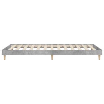 Concrete Grey Bed Frame 100x200 cm - Durable Engineered Wood