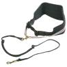 FLAMINGO Dog Belt with Elastic Leash - Canicross Black