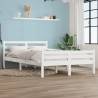 Bed Frame White Solid Wood 120x200 cm Colour white Size 120 x 200 cm 