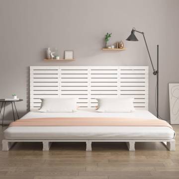 Elegant White Wall Headboard - Solid Pine | 156x3x91.5 cm