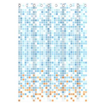 EISL Shower Curtain - Blue-Orange Mosaic 200x180 cm