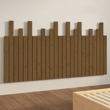 Elegant Honey Brown Wall Headboard - Solid Pine Wood