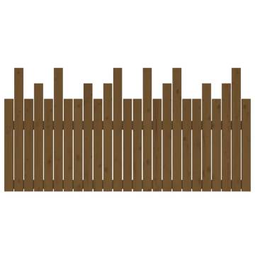 Elegant Honey Brown Wall Headboard - Solid Pine Wood