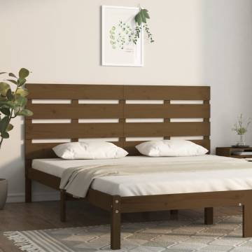 Honey Brown Solid Wood Pine Headboard 200x80 cm | HIPO Market