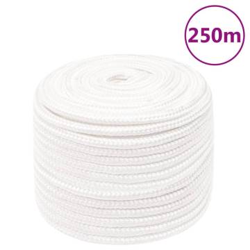 Boat Rope Full White 12 mm 250 m - Durable Polypropylene