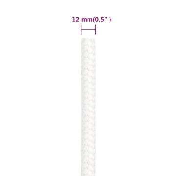 Boat Rope Full White 12 mm 250 m - Durable Polypropylene