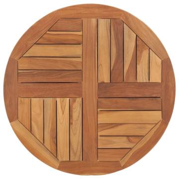 Solid Teak Wood Round Table Top - 70 cm Diameter