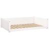 Premium White Dog Bed - Solid Pine Wood, 105.5x75.5x28 cm