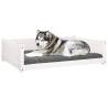 Premium White Dog Bed - Solid Pine Wood, 105.5x75.5x28 cm