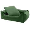 Madison Dog Bed Velvet 80x67 cm - Cozy Green Pet Lounge