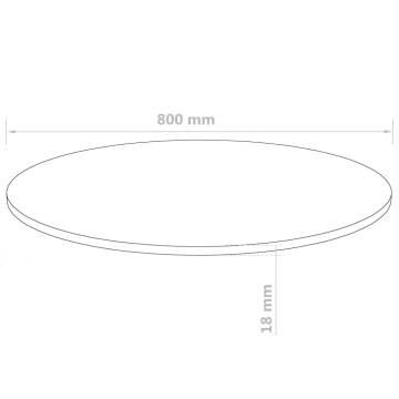 Table Top Round MDF 800x18 mm | Durable & Elegant Design