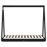 Kids Bed Frame Black 70x140 cm - Solid Pine Wood Design