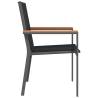 Stylish Black Garden Chairs - Set of 2 | HipoMarket