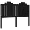 Black Bed Frame with Headboard - Solid Wood 140x200cm | Hipomarket