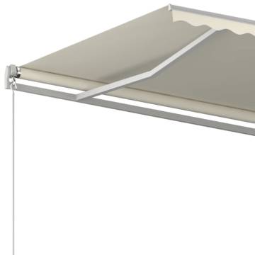 Manual Retractable Awning 450x300 cm - Cream | HipoMarket