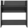 High Gloss Grey Wall Shoe Cabinet - Space Saving Design